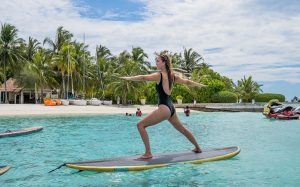 Stand Up Paddle Balancing Classes at Holiday Inn Resort Maldives